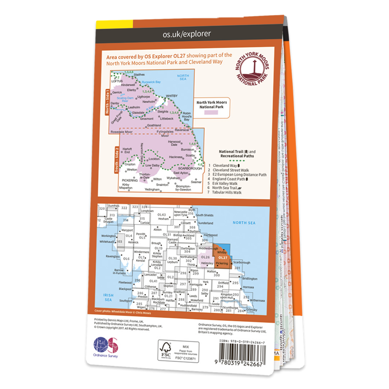 OS Explorer Map 27 North York Moors - Eastern area-1